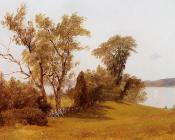 阿尔伯特 比尔施塔特 : Sailboats on the Hudson at Irvington